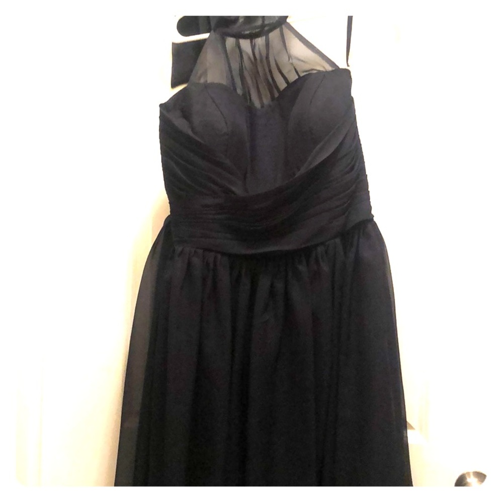 Navy blue side tie dress